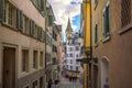 The old town of Zurich city in Switzerland