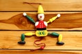 Old toy bozo marionette Royalty Free Stock Photo