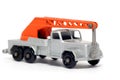 Old toy car crane truck Magirus Deutz #2 Royalty Free Stock Photo