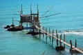 An old trabucco a typical construction for fishing. Abruzzo, Italy Royalty Free Stock Photo