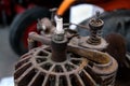 Old tractor engine part Royalty Free Stock Photo
