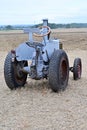 old tractor in the field agriculture machinery Royalty Free Stock Photo