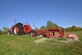 Old tractor and plow Royalty Free Stock Photo