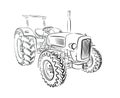 The old Tractor Symbol. Royalty Free Stock Photo