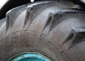 Old worn-out tractor tire