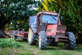Old tractor with trailer Royalty Free Stock Photo