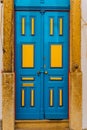 Old tradition colorful door of the house in Lissabon, Lisboa Portugal