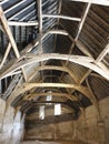 Old traditional British barn with wooden roof