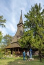 Old traditional church from Romania, made from handcrafted wood Royalty Free Stock Photo