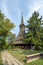 Old traditional church from Romania, made from handcrafted wood Royalty Free Stock Photo