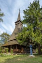 Old traditional church from Romania, made from handcrafted wood Royalty Free Stock Photo