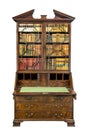 Old traditional European bookcase bureau secretaire