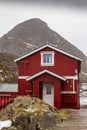 Old traditional fisherman`s house called Rorbu at Sto in Vesteralen islands. Norway.