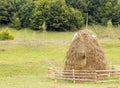 Old traditional haystacks Royalty Free Stock Photo