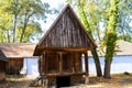 Old traditional house at the Dimitrie Gusti Village Museum, an open air museum in Bucharest, Romania Royalty Free Stock Photo
