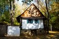 Old traditional house at the Dimitrie Gusti Village Museum, an open air museum in Bucharest, Romania Royalty Free Stock Photo