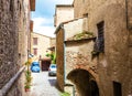 Old traditional houses in the historic town of Volterra Royalty Free Stock Photo