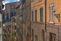 Medieval narrow cozy street in Siena Royalty Free Stock Photo