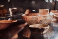 Old traditional Macedonian kitchen items on display in the museum