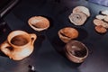 Old traditional Macedonian kitchen items on display in the museum