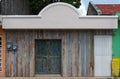 Old traditional mexican house exterior with new facade, rustic d Royalty Free Stock Photo