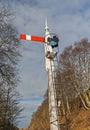 Old railway signal at a junction Royalty Free Stock Photo