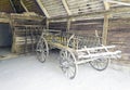 Old traditional romanian horse-drawn cart Royalty Free Stock Photo