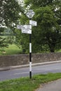 Old traditional sign by the roadside