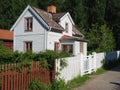 Old traditional swedish house. Linkoping. Sweden.