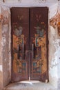 Old traditional thai temple door Royalty Free Stock Photo