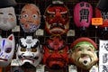 Traditional japanese theater masks