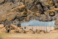 Old, traditional turf houses at Drangurinn in Drangshlid, Iceland Royalty Free Stock Photo