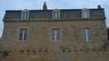 Old traditional urban stone house in Dinan, France