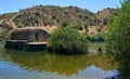 Old traditional watermills in the Guadiana river at Azenhas. Mertola. Portugal