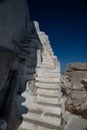 Amorgos island, old village Chora steps, Greece Royalty Free Stock Photo