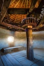 Old traditional windmill interior Royalty Free Stock Photo