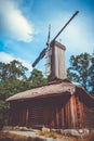 Old traditional Windmill in Stockholm, Sweden Royalty Free Stock Photo