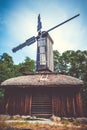 Old traditional Windmill in Stockholm, Sweden Royalty Free Stock Photo