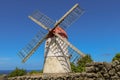 Typical windmill of Graciosa Island Royalty Free Stock Photo