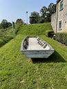 Old traditional wooden boat in Clones, Ulster Canal Stores Royalty Free Stock Photo