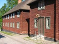 Old traditional wooden building. Linkoping. Sweden Royalty Free Stock Photo