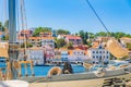 Old traditional wooden ships in the harbor in town of Mali Losinj on the island of Losinj, Adriatic coast, Croatia Royalty Free Stock Photo