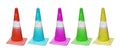 Old traffic cone on white background Royalty Free Stock Photo