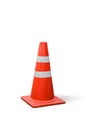 Old traffic cones on white background. Royalty Free Stock Photo