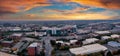 Aerial View of Iconic Manchester United Stadium in England. Royalty Free Stock Photo