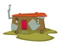 Old trailer or barn, weathered abandoned van or house Royalty Free Stock Photo