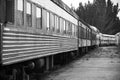 Old train in trainyard Royalty Free Stock Photo