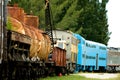 Old train with tanker cars Royalty Free Stock Photo