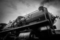 Old train black and white image Royalty Free Stock Photo