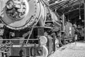 The Old Train in Black and White Royalty Free Stock Photo